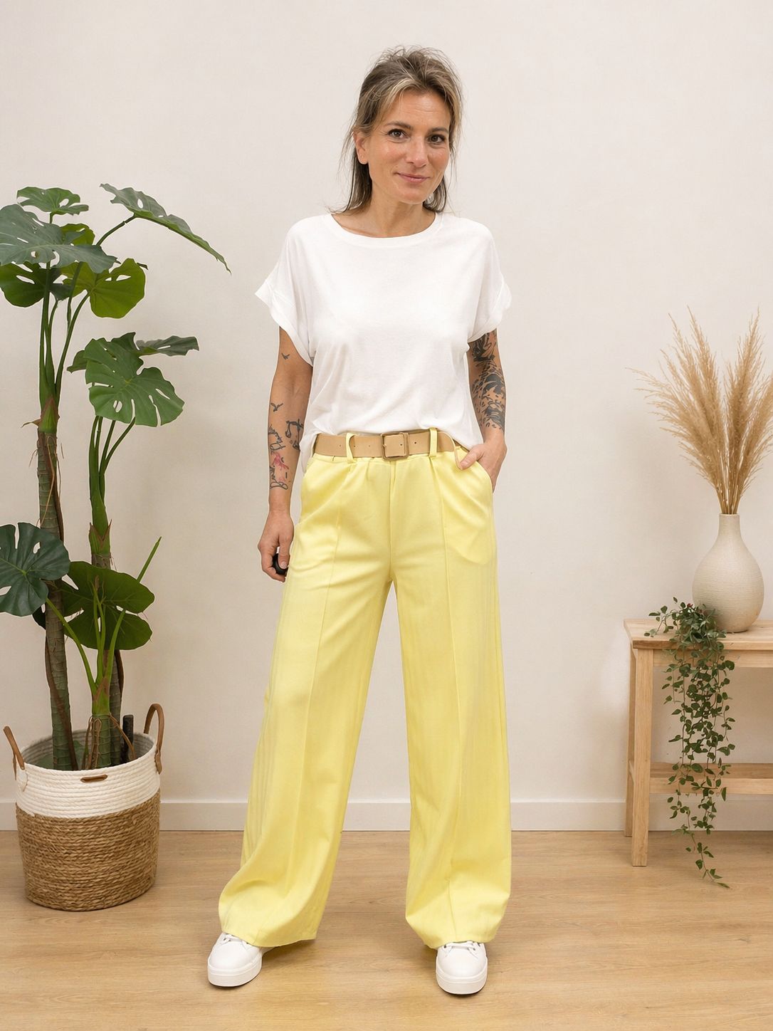 Belted trousers