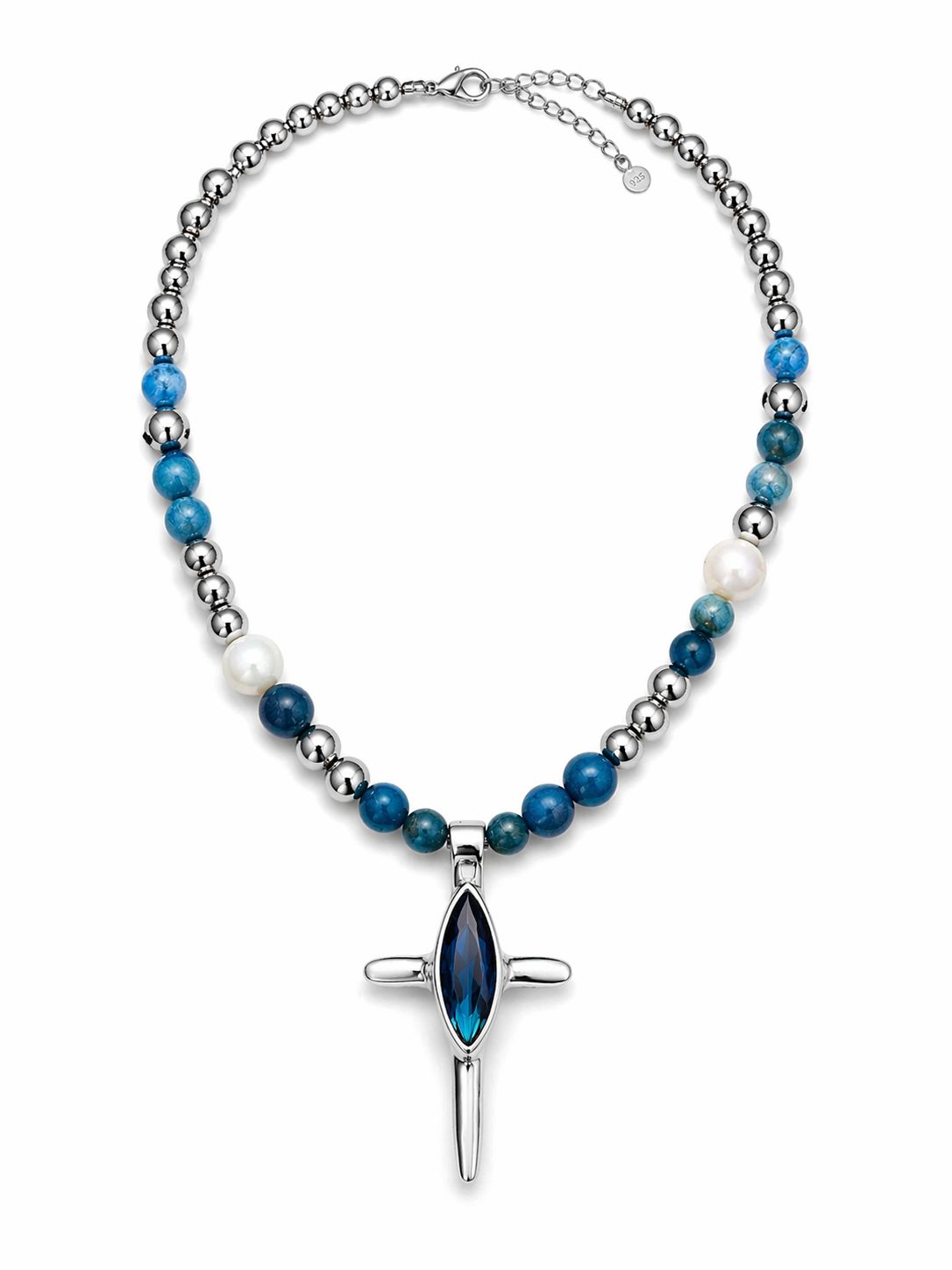 Gargantilla cristal cruz ciclón